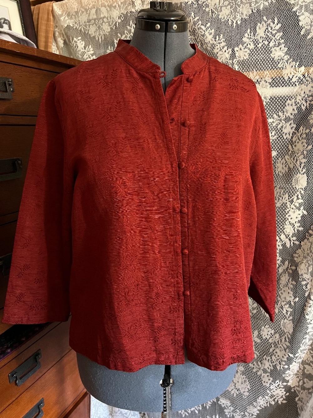 French Laundry, silk/linen blouse, XL